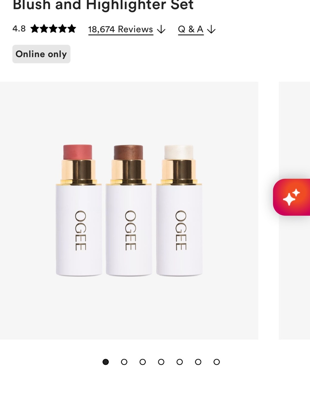 Ogee Crystal Contour Collection - Bronzer Blush and Highlighter Set